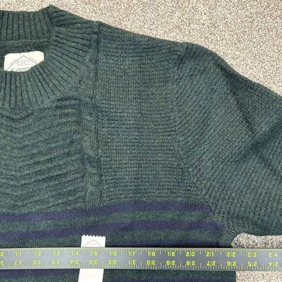 St. John's Bay Men's Pullover Sweater Size L Green Crew Neck Long Sleeve NWT $48 - Picture 9 of 14